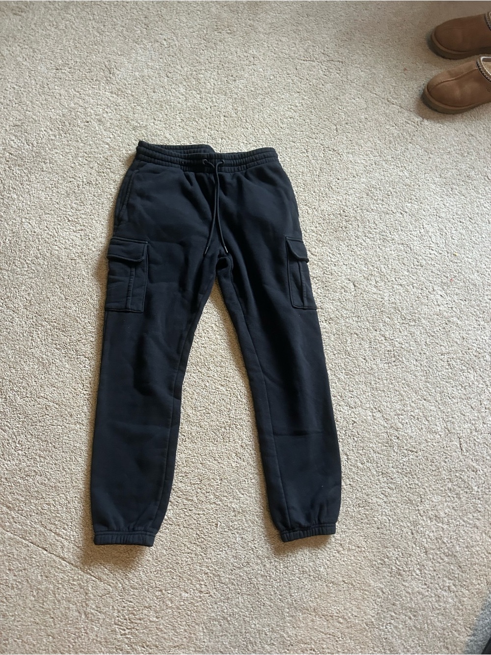 Women's Black Cargo Jogger Sweatpants - Casual Track Pants